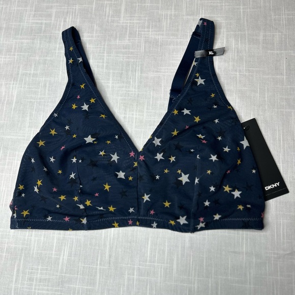 DKNY Navy Star Pattern Bralette - Picture 6 of 6